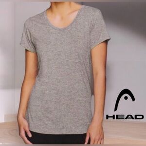 HEAD, Active Short Sleeved Tee Women's, Large, Gray 🏃‍♀️‍➡️